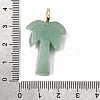 Natural Green Aventurine Carved Pendants G-C282-04E-3
