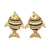 304 Stainless Steel Enamel Big Pendants STAS-Z193-09G-04-1