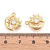 Brass Micro Pave Cubic Zirconia Charms KK-N263-94A-G-3
