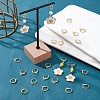 CREATCABIN 50 Pairs Brass Huggie Hoop Earring Findings KK-CN0001-87-5