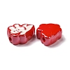 Opaque Acrylic Beads X-OACR-H025-01B-2