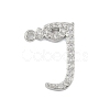 Rack Plating Brass Micro Pave Clear Cubic Zirconia Pendants KK-A224-03F-P-1