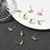SHEGRACE Teardrop Brass Micro Pave Clear Cubic Zirconia Stud Earrings XGRQ4N543-701G-4
