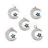Brass Micro Pave Cubic Zirconia Pendants KK-E068-VB422-2