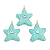 Dyed Synthetic Turquoise Pendants X-G-H353-01G-01-1