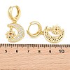 Brass Micro Pave Cubic Zirconia Hoop Dangle Earrings KK-CBA8324-05A-G-5