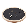 92-Slot Wooden Ring Jewelry Display Round Tray EDIS-WH0030-20B-1