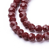 Faceted(32 Facets) Round Glass Beads Strands X-EGLA-J042-4mm-24-3