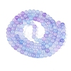 Ombre Effect Dyed Crackle Glass Beads Strands GLAA-Q106-01A-B24-3