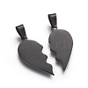 304 Stainless Steel Split Pendants STAS-F214-01B-2