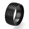 201 Stainless Steel Grooved Finger Ring Settings STAS-WH0047-09EB-2