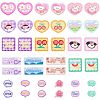 CHGCRAFT 38Pcs 19 Style Transparent Printed Acrylic Cabochons TACR-CA0001-16-1