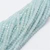 Natural Aquamarine Bead Strands G-P270-2mm-14-2