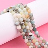 Natural Flower Amazonite Beads Strands G-G692-01F-6mm-6