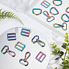 15Pcs 3 Style Rainbow Color Zinc Alloy Swivel Clasps FIND-GF0003-40-4