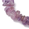 Natural Amethyst Chip Beaded Stretch Bracelets BJEW-JB11133-10-4