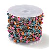 304 Stainless Steel Enamel Link Chains AJEW-Z028-09P-01-3