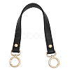 Black PU Imitation Leather Bag Handles DIY-WH0401-82KCG-1