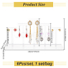 Detachable Acrylic 5 T-Bar Earrings Display Risers EDIS-FG0001-54-2
