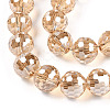 Electroplate Glass Bead Strands EGLA-R041-10mm-09-2