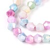 Anti-Tarnish Electroplate Bicone Glass Beads Strands EGLA-T021-6mm-16-10-3