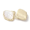 Brass Pave Shell Charms KK-G491-41G-2