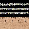 Electroplate Glass Beads Strands GL-CBAA615-03A-4