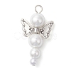 Glass Pearl Pendants PALLOY-JF02711-03-1