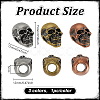 3Pcs 3 Colors Brass Beads KK-FG0001-21-2