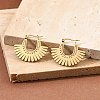 304 Stainless Steel Flower Stud Earrings for Women EJEW-Q009-03A-G-2