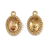 Ion Plating(IP) 304 Stainless Steel Micro Pave Cubic Zirconia Charms STAS-K256-19G-09-1