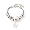 European Style Zinc Alloy Enamel & 201 Stainless Steel & Plastic & Rhinestone Charm Bracelets FS-WG22A2C-03-1
