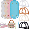 4Pcs 4 Colors PU Leather Oval Bottom FIND-CL0001-79A-1