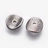 Tibetan Style Wavy Spacer Beads TIBEP-A11067-B-LF-2