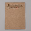 Rectangle Kraft Paper Sublimation Car Coaster Display Cards CDIS-WH0024-18A-02-1