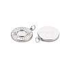 304 Stainless Steel Pendant Enamel Settings STAS-N097-127P-2