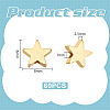 60Pcs Rack Plating Star Brass Beads KK-UN0003-58-3
