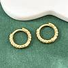 Brass Huggie Hoop Earrings KK-CBA8324-18D-G-1