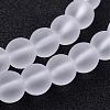 Frosted Glass Bead Strands GLAA-G016-10mm-01-3
