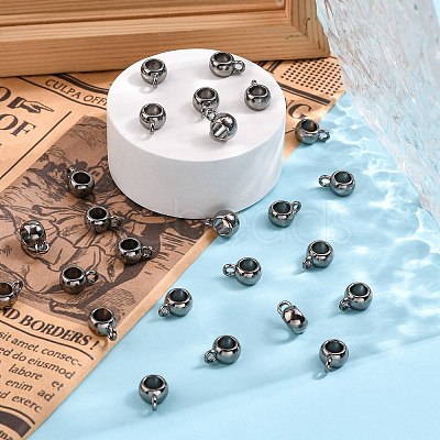 Tibetan Style Alloy Tube Bails TIBEP-LFH251Y-B-FF-1