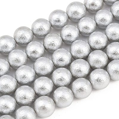 Wrinkle Textured Shell Pearl Beads Strands BSHE-E016-10mm-08-1