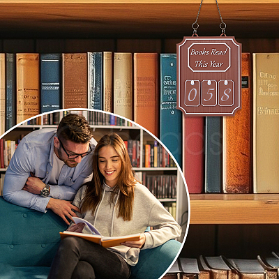 Plastic Books Read This Year Bookshelf Counter Bookish Decoration AJEW-WH0596-877A-1