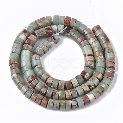 Natural Aqua Terra Jasper Beads Strands X-G-S366-012B-1