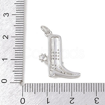 Brass Micro Pave Cubic Zirconia Pendants KK-P339-14P-1