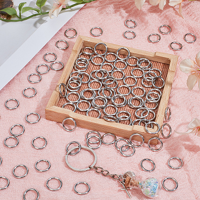 100Pcs 304 Stainless Steel Jump Rings STAS-CN0001-74-1