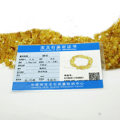 Natural Amber Chip Beads Strands G-E333-01A-1