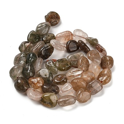 Natural Rutilated Quartz Beads Strands G-P497-01E-08A-1