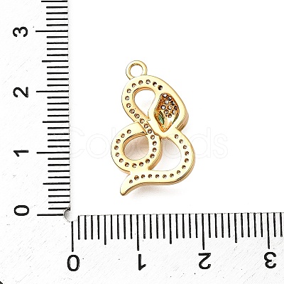 Brass Micro Pave Cubic Zirconia Pendants KK-B147-06B-G-1