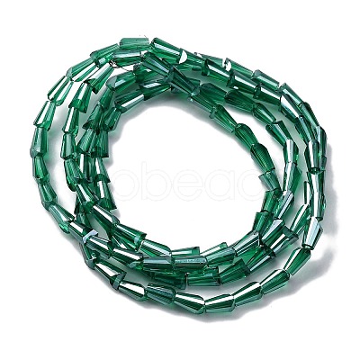 Transparent Electroplate Glass Beads Strands EGLA-H107-02A-PL03-1