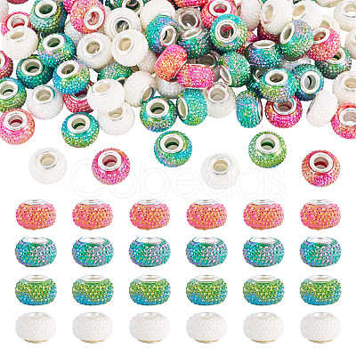 100Pcs Large Hole Resin European Beads OPDL-TA0001-06C-1